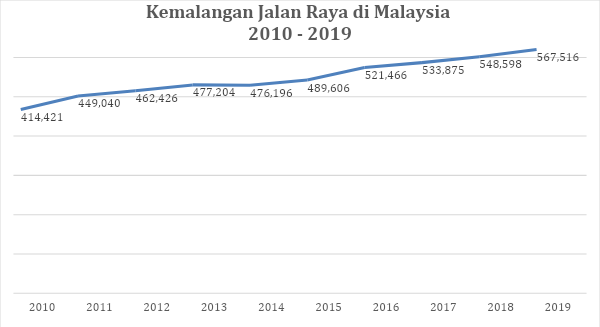 Portal Rasmi Kementerian Pengangkutan Malaysia Kemalangan Dan Kematian Jalan Raya Di Malaysia